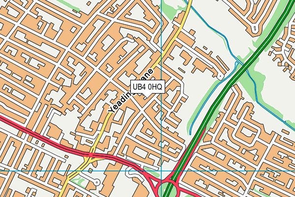 UB4 0HQ map - OS VectorMap District (Ordnance Survey)