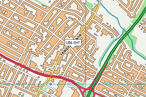 UB4 0HT map - OS VectorMap District (Ordnance Survey)