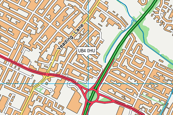 UB4 0HU map - OS VectorMap District (Ordnance Survey)