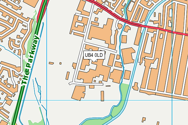 UB4 0LD map - OS VectorMap District (Ordnance Survey)