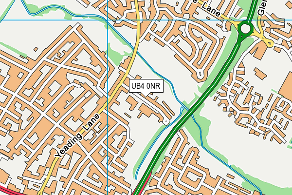 UB4 0NR map - OS VectorMap District (Ordnance Survey)