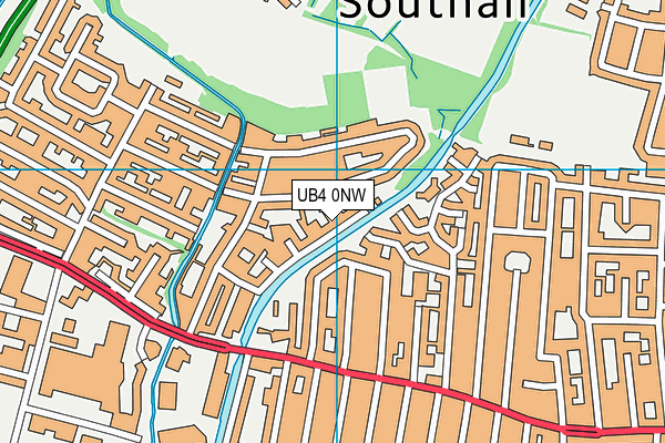 UB4 0NW map - OS VectorMap District (Ordnance Survey)