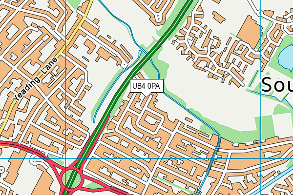 UB4 0PA map - OS VectorMap District (Ordnance Survey)