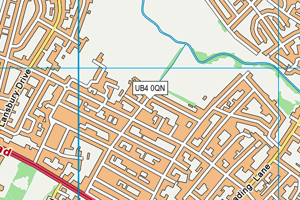 UB4 0QN map - OS VectorMap District (Ordnance Survey)