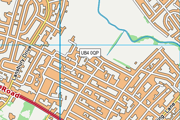 UB4 0QP map - OS VectorMap District (Ordnance Survey)