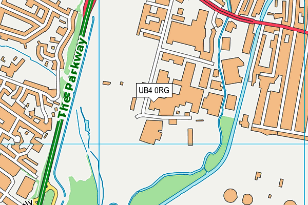 UB4 0RG map - OS VectorMap District (Ordnance Survey)