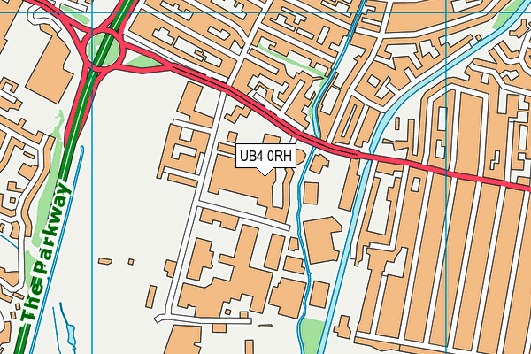 UB4 0RH map - OS VectorMap District (Ordnance Survey)