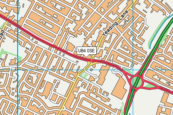 UB4 0SE map - OS VectorMap District (Ordnance Survey)