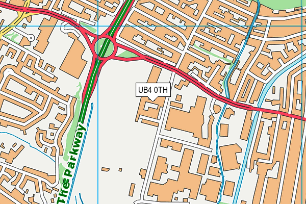 UB4 0TH map - OS VectorMap District (Ordnance Survey)