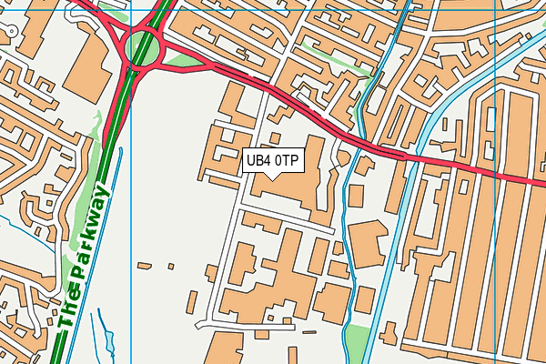 UB4 0TP map - OS VectorMap District (Ordnance Survey)
