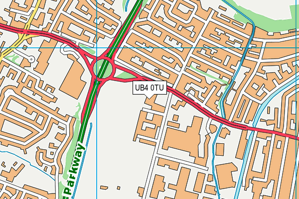 Puregym (London Hayes) map (UB4 0TU) - OS VectorMap District (Ordnance Survey)