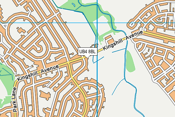 UB4 8BL map - OS VectorMap District (Ordnance Survey)