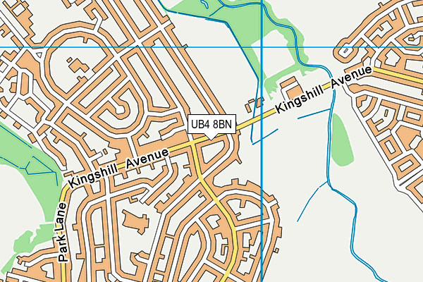 UB4 8BN map - OS VectorMap District (Ordnance Survey)