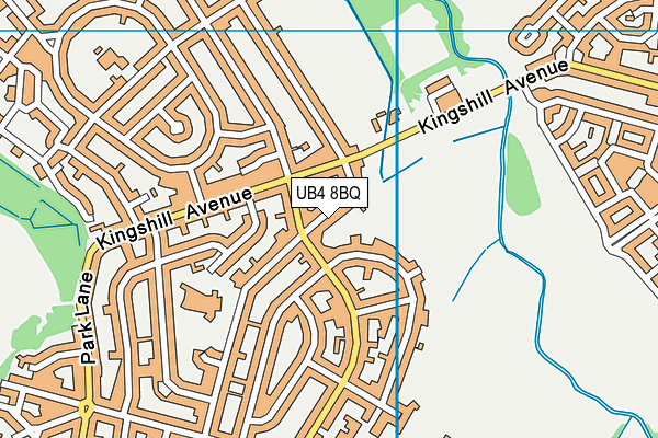 UB4 8BQ map - OS VectorMap District (Ordnance Survey)