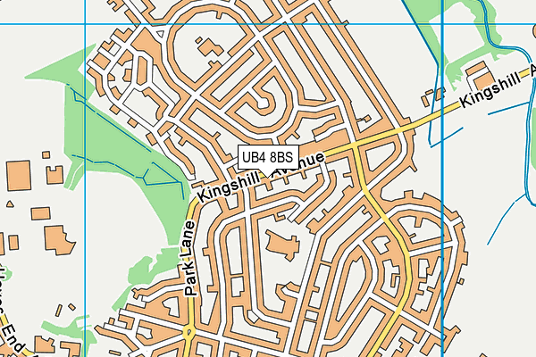 UB4 8BS map - OS VectorMap District (Ordnance Survey)