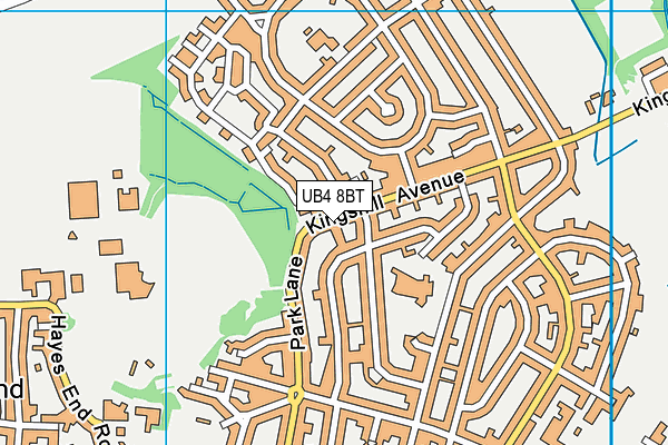 UB4 8BT map - OS VectorMap District (Ordnance Survey)