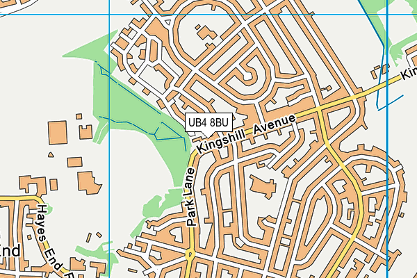 UB4 8BU map - OS VectorMap District (Ordnance Survey)