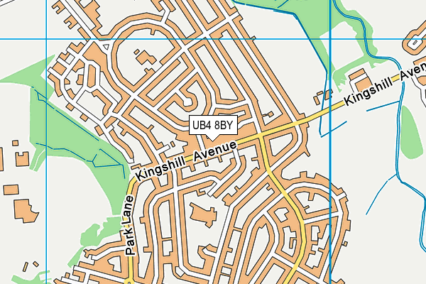 UB4 8BY map - OS VectorMap District (Ordnance Survey)