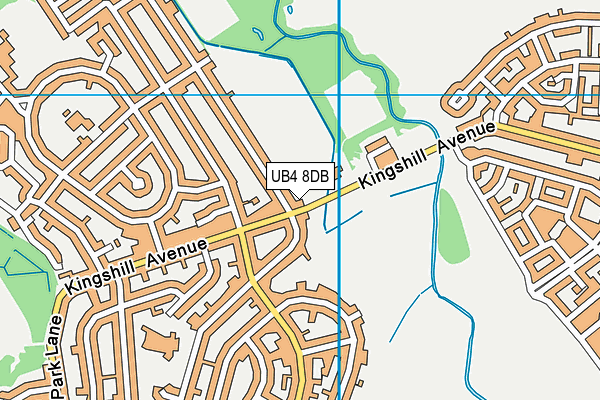 UB4 8DB map - OS VectorMap District (Ordnance Survey)