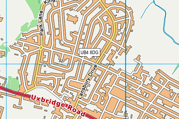 UB4 8DG map - OS VectorMap District (Ordnance Survey)