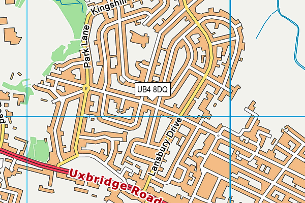 UB4 8DQ map - OS VectorMap District (Ordnance Survey)
