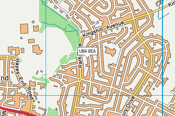 UB4 8EA map - OS VectorMap District (Ordnance Survey)