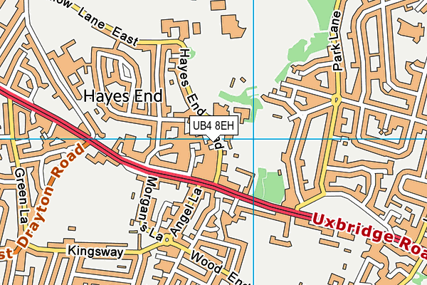 UB4 8EH map - OS VectorMap District (Ordnance Survey)