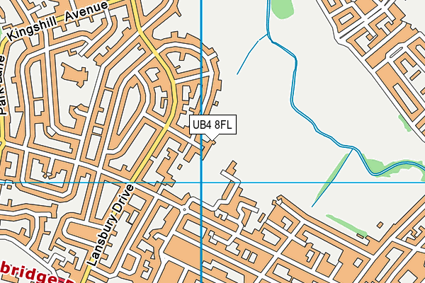 UB4 8FL map - OS VectorMap District (Ordnance Survey)