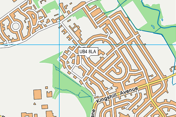 UB4 8LA map - OS VectorMap District (Ordnance Survey)