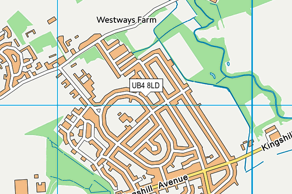 UB4 8LD map - OS VectorMap District (Ordnance Survey)