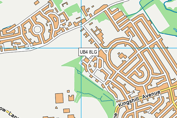 UB4 8LG map - OS VectorMap District (Ordnance Survey)