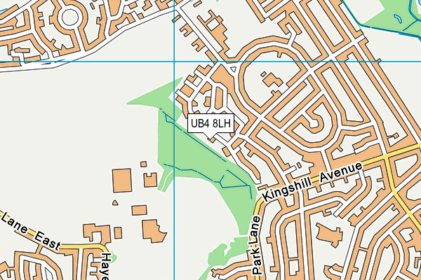 UB4 8LH map - OS VectorMap District (Ordnance Survey)