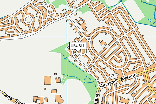 UB4 8LL map - OS VectorMap District (Ordnance Survey)
