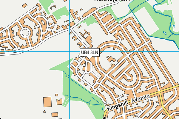 UB4 8LN map - OS VectorMap District (Ordnance Survey)
