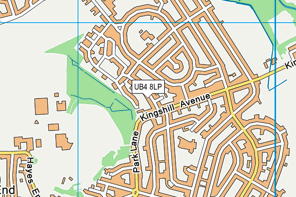UB4 8LP map - OS VectorMap District (Ordnance Survey)