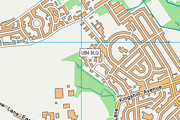 UB4 8LQ map - OS VectorMap District (Ordnance Survey)
