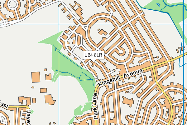UB4 8LR map - OS VectorMap District (Ordnance Survey)