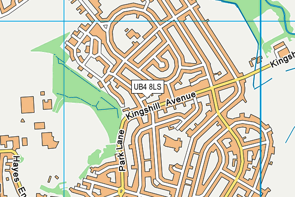 UB4 8LS map - OS VectorMap District (Ordnance Survey)