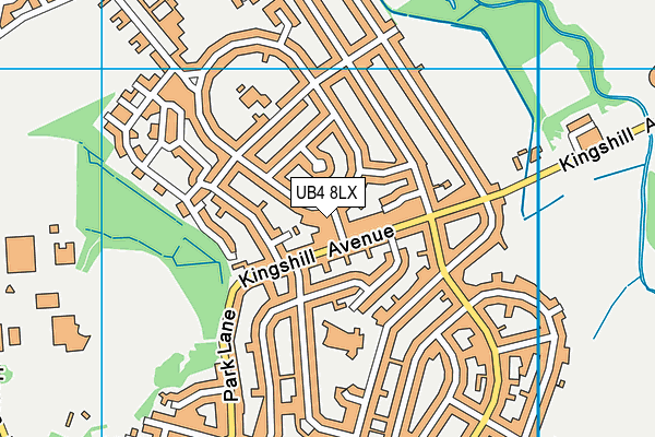 UB4 8LX map - OS VectorMap District (Ordnance Survey)
