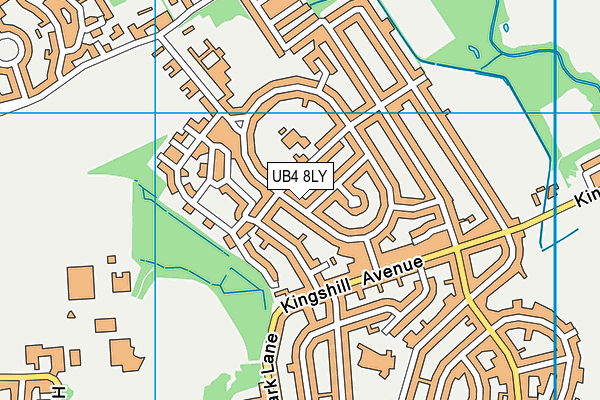 UB4 8LY map - OS VectorMap District (Ordnance Survey)