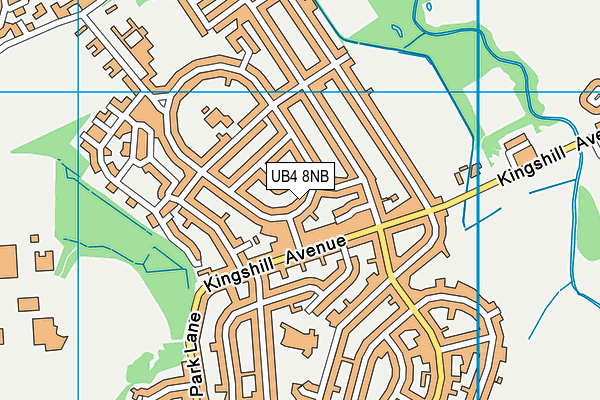 UB4 8NB map - OS VectorMap District (Ordnance Survey)