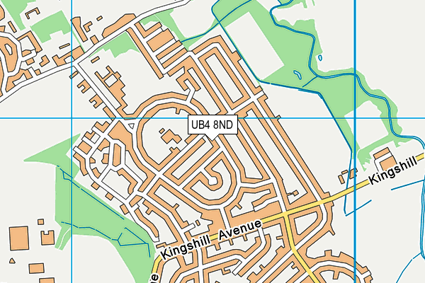 UB4 8ND map - OS VectorMap District (Ordnance Survey)