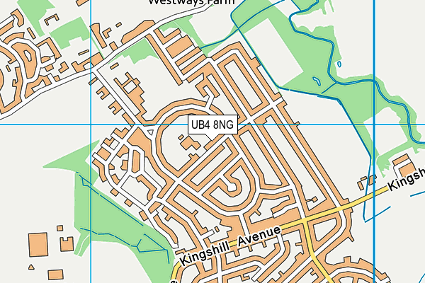 UB4 8NG map - OS VectorMap District (Ordnance Survey)