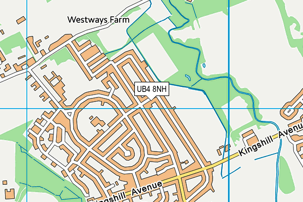 UB4 8NH map - OS VectorMap District (Ordnance Survey)