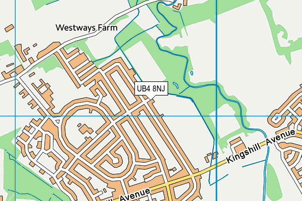 UB4 8NJ map - OS VectorMap District (Ordnance Survey)