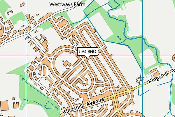 UB4 8NQ map - OS VectorMap District (Ordnance Survey)