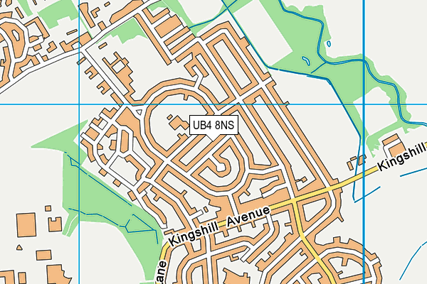 UB4 8NS map - OS VectorMap District (Ordnance Survey)
