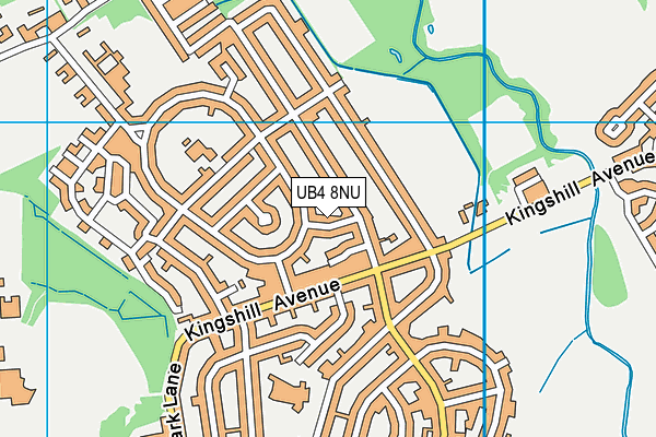 UB4 8NU map - OS VectorMap District (Ordnance Survey)