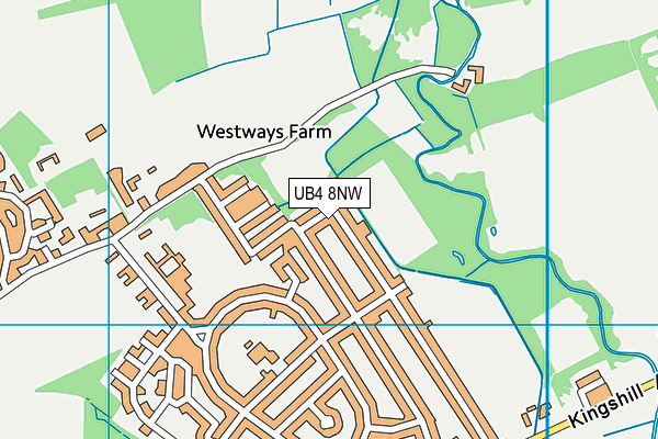 UB4 8NW map - OS VectorMap District (Ordnance Survey)