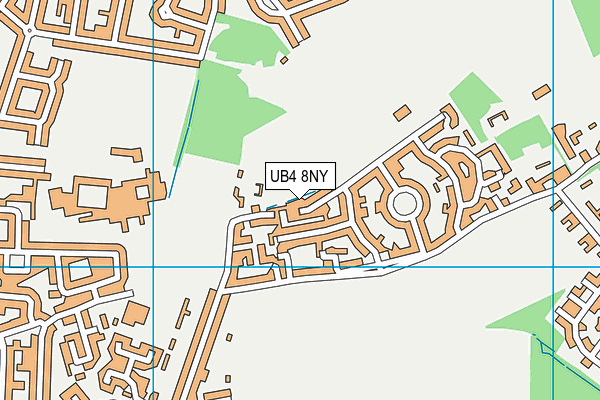 UB4 8NY map - OS VectorMap District (Ordnance Survey)